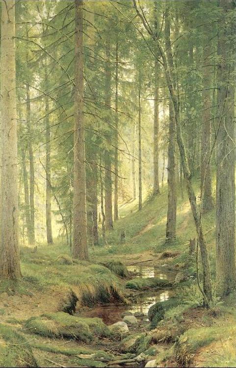 Ivan Shishkin Brook in a Forest oil painting image